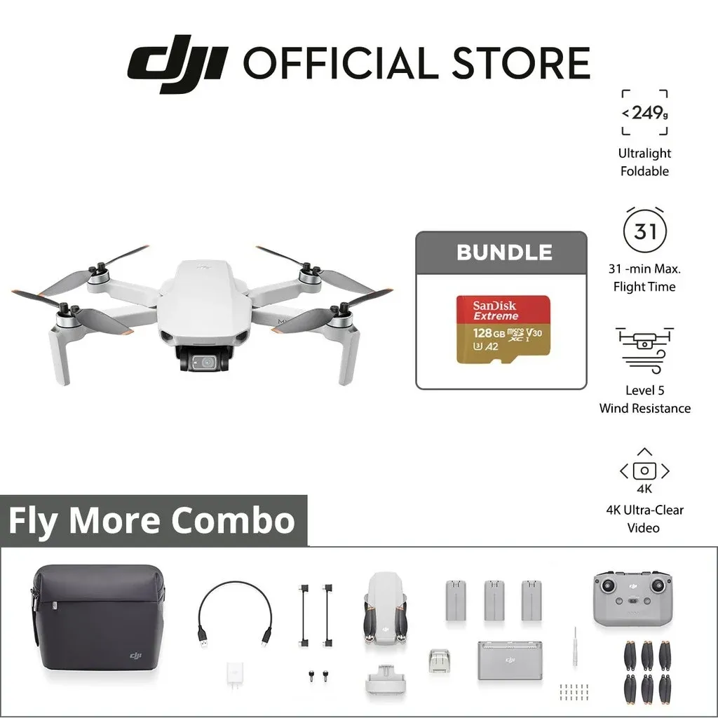 INTELLIGENT DRONE DJI Mini 2 COMPLETE SET INCLUDE BAG