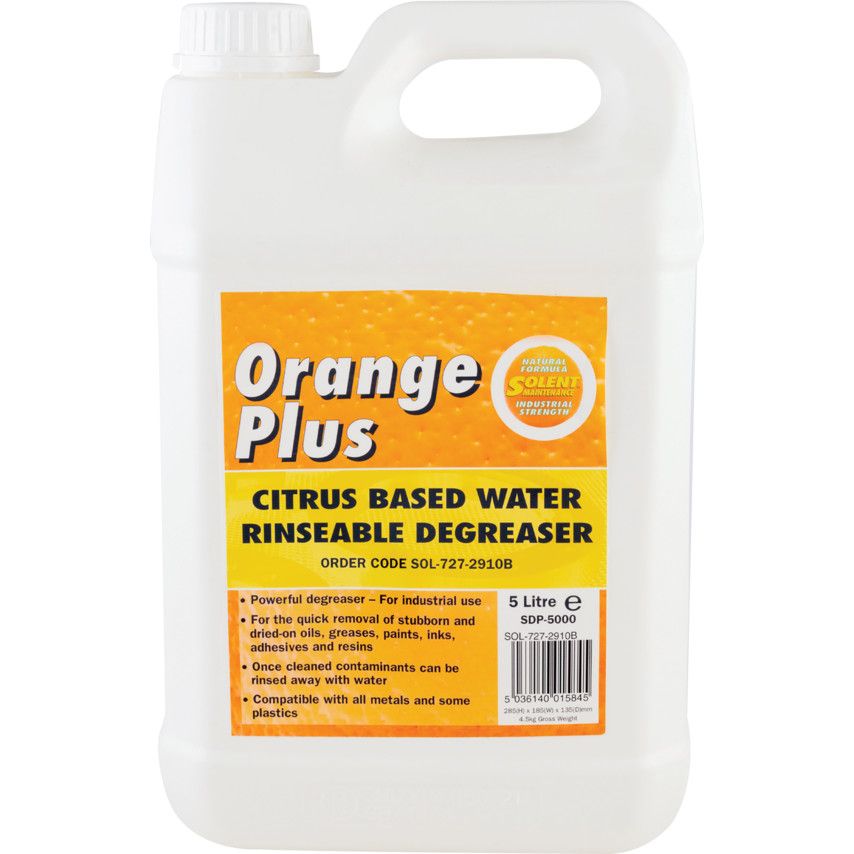 *Solent Lubricants Orange Plus Degreaser, 5 Litre
