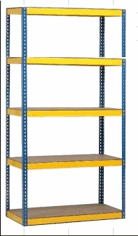 Bothless Rack 4 Tier (blue & yellow) 180H x 90D x 120L Fibre board