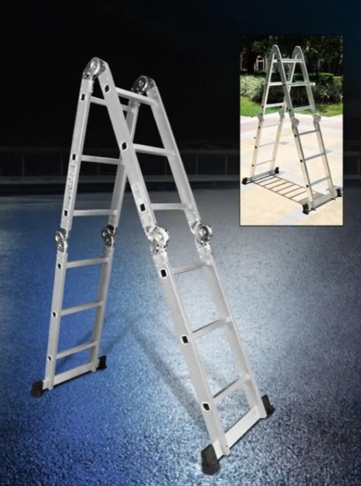 ALUMINIUM STEP LADDER FOLDED TYPE OCHA ALUMINIUM MULTI PURPOSE 12 STEP2 LADDER FOLDED TYPE- 3.7 MTR