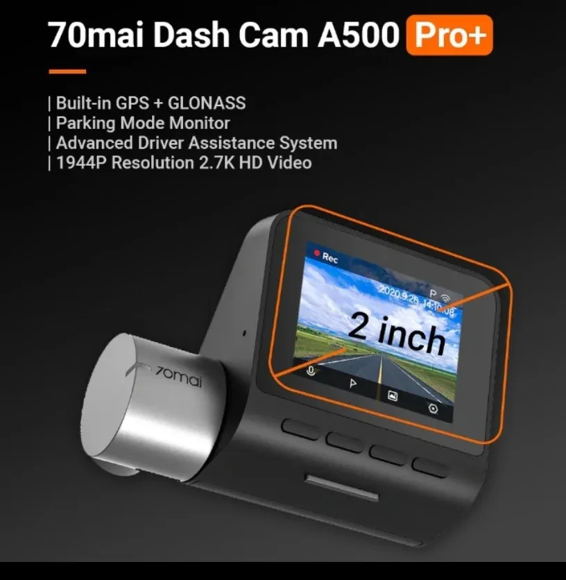 70mai Dashcam A500s With Memory Card