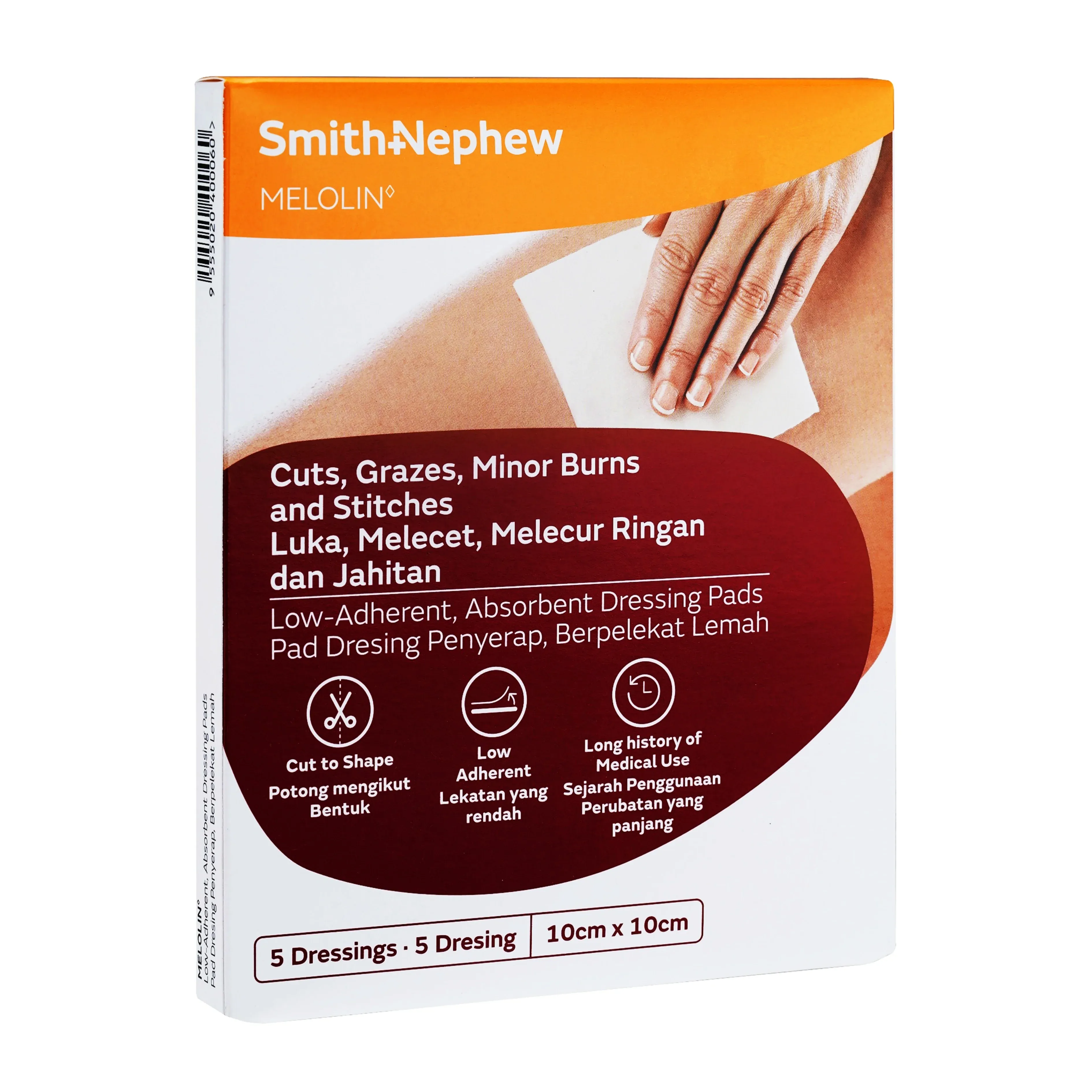 Others *S&N MELOLIN LOW ADHERENT ABSORBENT PAD 10CMX10CM 5S, C