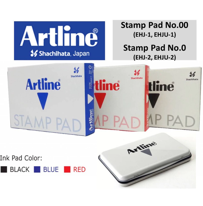 ARTLINE EHJ-2 NO.0 STAMP PAD BLACK, BLUE & RED