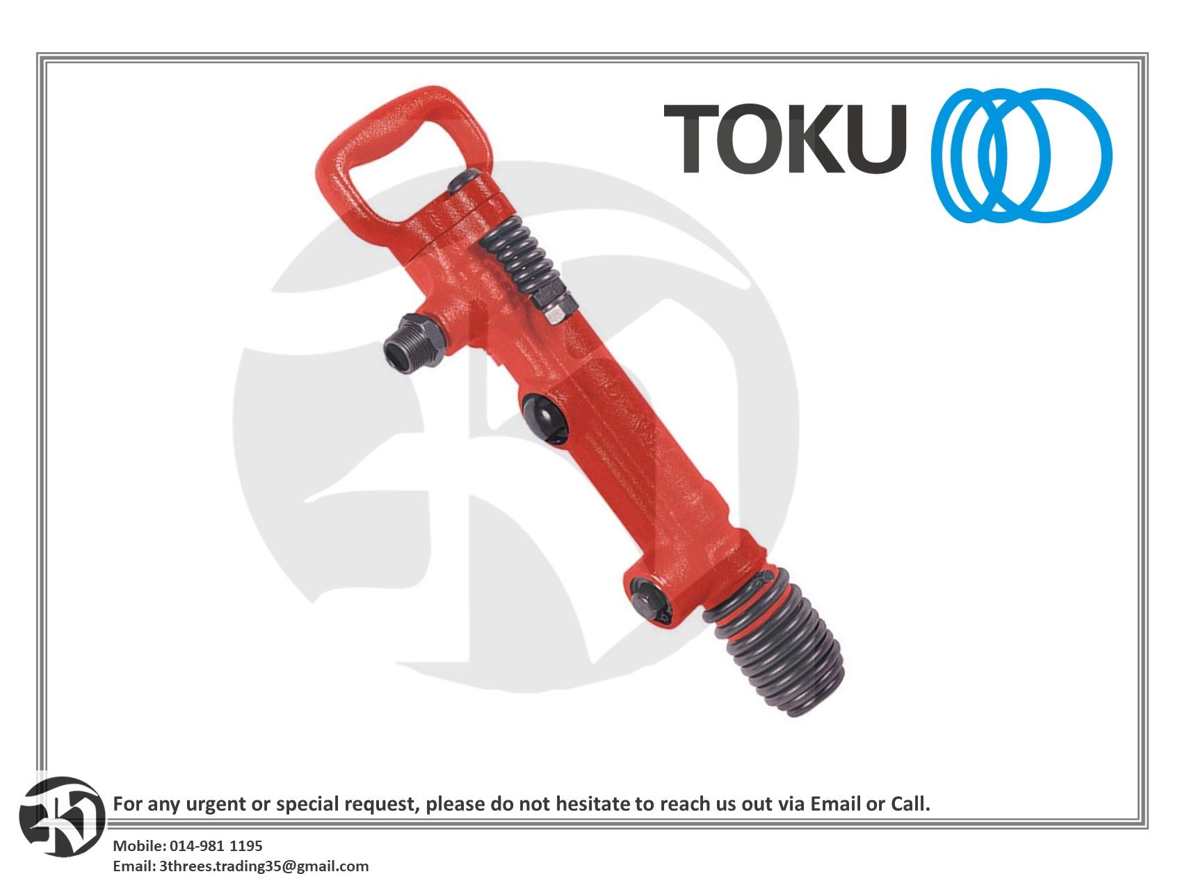 TOKU-Air Breaker/Air Coil Hammer TCA-7 with Moil