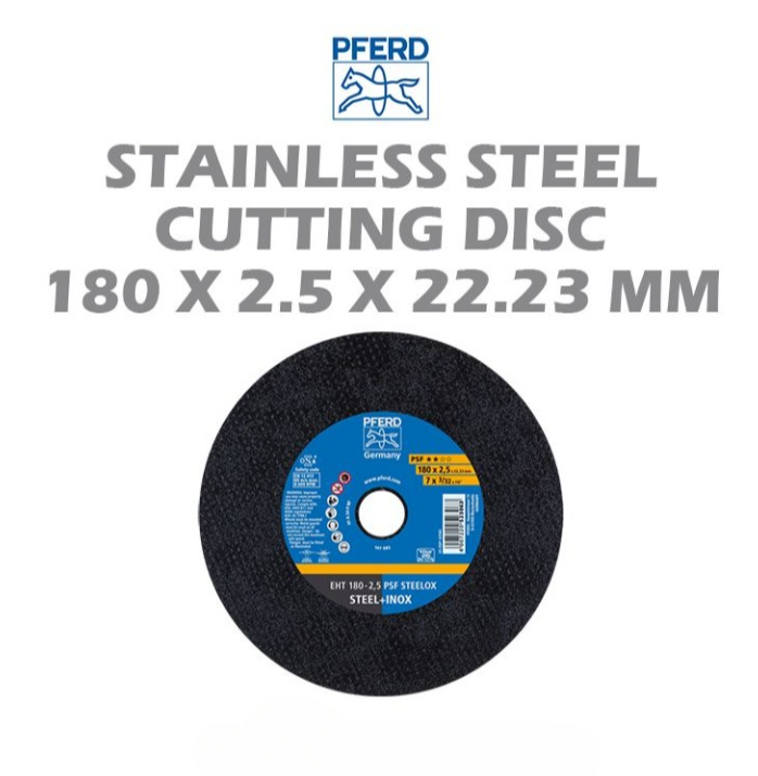 PFERD STAINLESS STEEL CUTTING DISC 180MM X 2.5MM