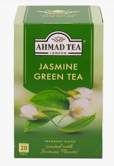 Ahmad / Tea Jasmine Green Tea /  (100 Teabags)  / Halal Certified