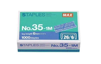 Max No.35-1M Staples (Stapler Bullet)