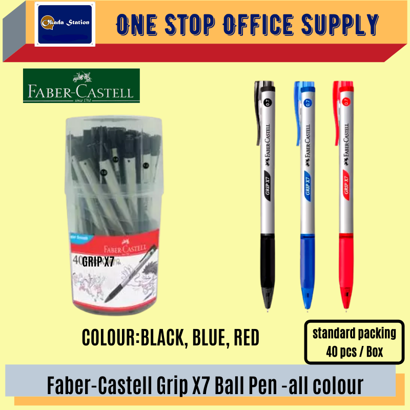 FABER CASTELL FABERCASTELL GRIP BALL PEN X7 (F) 0.7MM