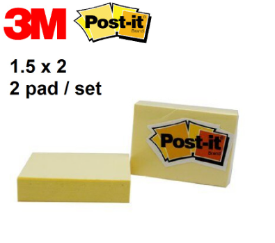 3M Post It Note 653 1.5x2 / 2x3 / 3x3 / 3x5 Yellow