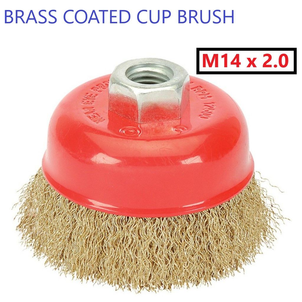 Brass Cup Brush M14 x 2.0 (100mm)