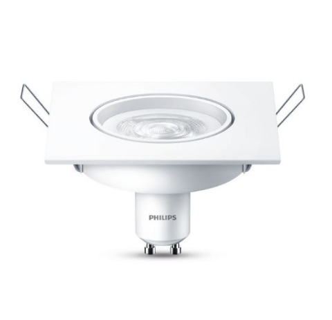 Genuine Malaysia Philips Warranty - Philips LED GU10 Kit Square 36D 4.7W Warm White 2700K