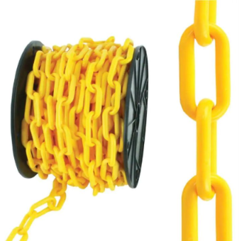 PICASAF PLASTIC CHAIN LINK 6MM X 25 METER l RANTAI PLASTIK l 塑料链条-YELLOW