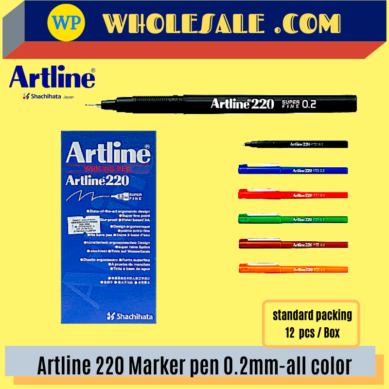 ARTLINE 220 / WRITING PEN / FINE POINT / 0.2MM / EK-220 / PEN / ALL COLOUR /