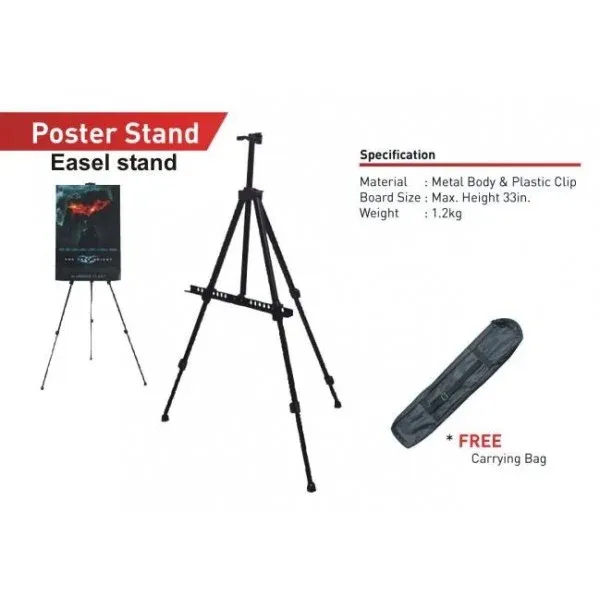 Easel Stand / Poster Stand Holder Portable Adjustable Metal Sketch Easel Stand Foldable Travel Easel Aluminum Alloy Easel Sketch Drawing For Artist Art Supplies - Aluminum Easel Display Tripod Poster Stand Easel Stand