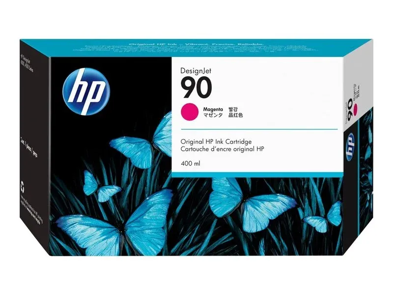 Genuine Malaysia HP Warranty - HP 90 Magenta 400 ml Ink Cartridge