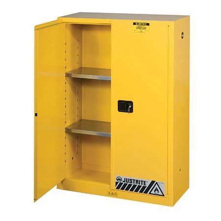 *JUSTRITE 894500 Sure-Grip EX 45 Gal Yellow Flammable Liquid Cabinet