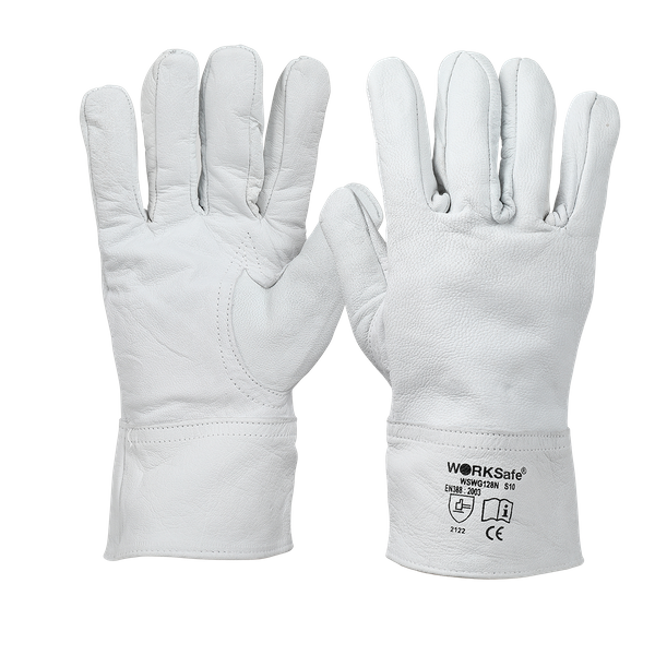 WORKSAFE GOATSKIN PREMIUM LEATHER GLOVES - Size 8