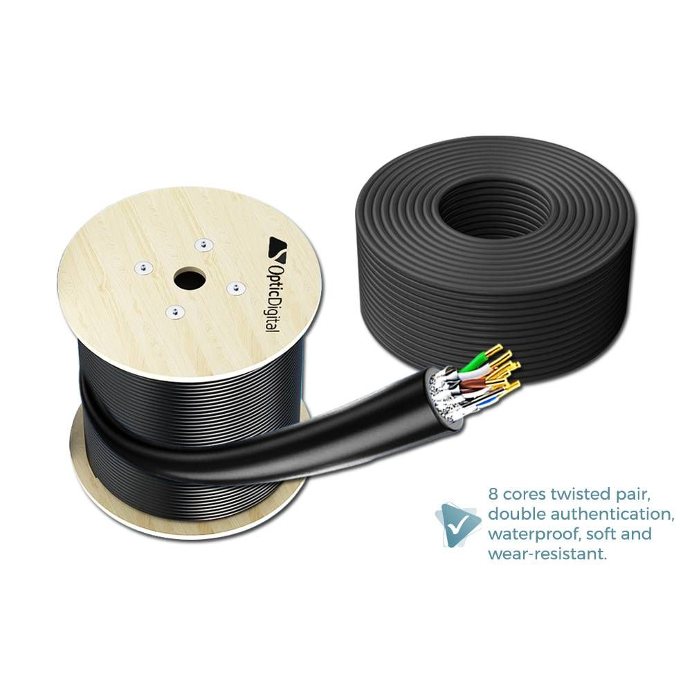 OPTIC DIGITAL 23AWG CAT6A U/FTP-ZST JELLY FILLED PE JACKET NETWORK CABLE`