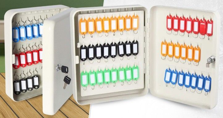 Others *80 Key Slot Metal Key Box Lockable Security Metal Key Cabinet / Storage Box (80 Key Slots) Kotak Kunci Keselamatan