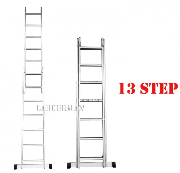 13 STEPS ALUMINIUM DOUBLE EXTENSION LADDER
