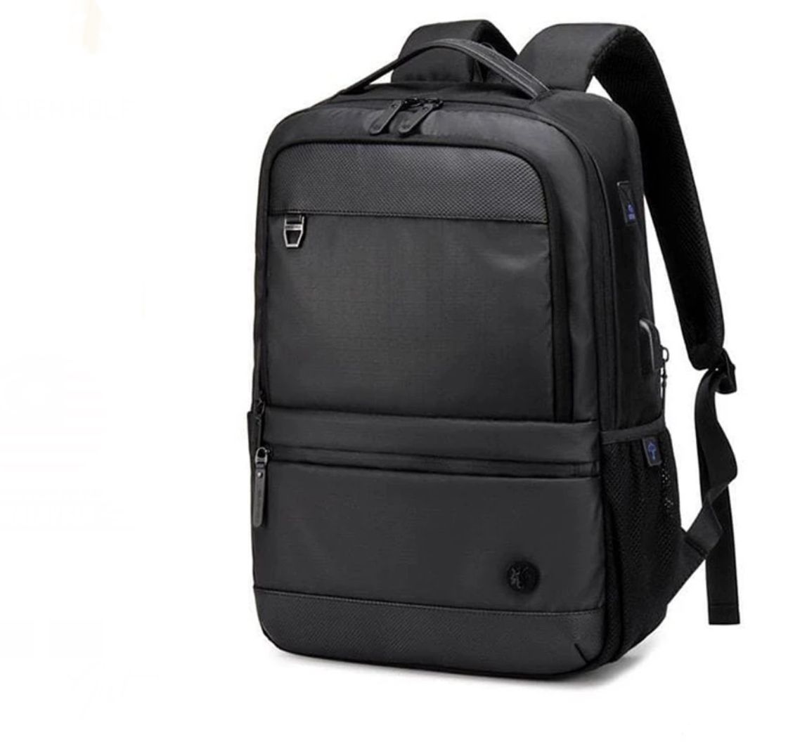 Golden Wolf Phase Ultra Light Travel USB Port Student Laptop Backpack (15.6")