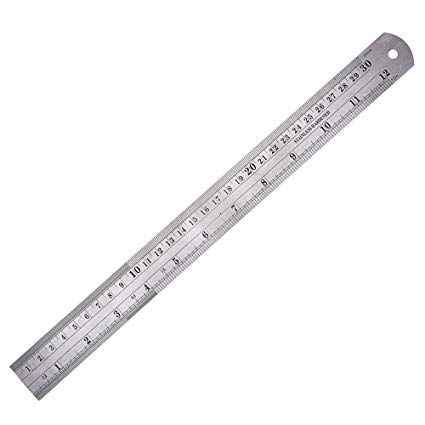12" STAINLESS STEEL RULER