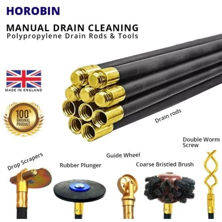 HOROBIN Sewage Cleaning Rod Polypropylene 4' ( 10Pcs / 25Pcs )
