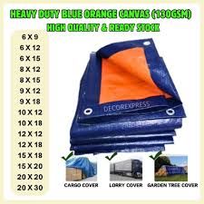 Canvas 130GSM Heavy Duty Blue Orange