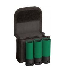 BOSCH PRO IMPACT SOCKET SET, PET COVERS, 1/2", EXTRA-DEEP, 3 PCS (2608003033)