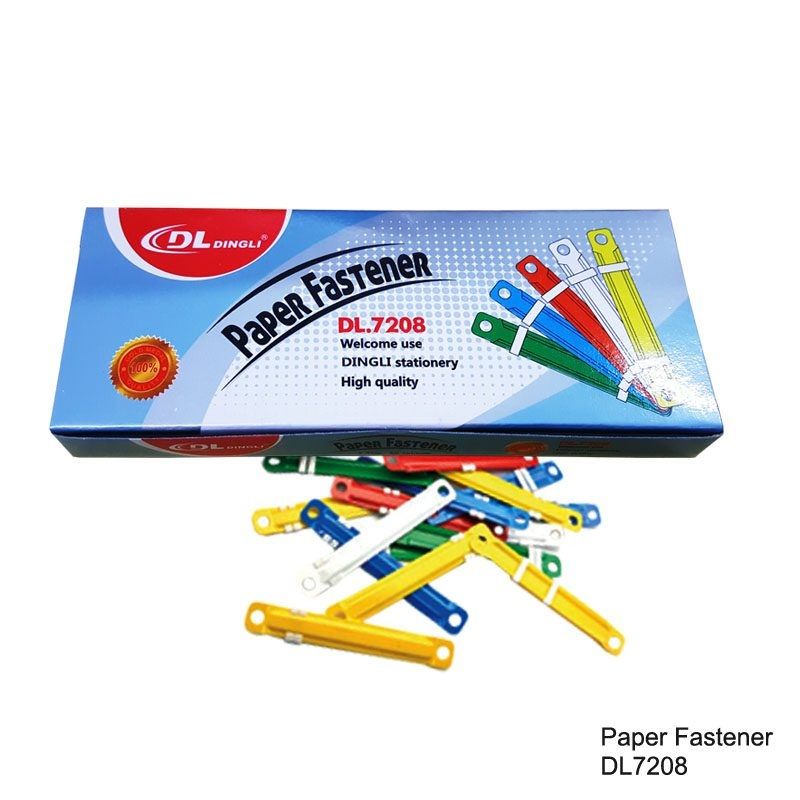 Dingli Paper Fastener / Colour Plastic Fastener 8cm (50set/Box)