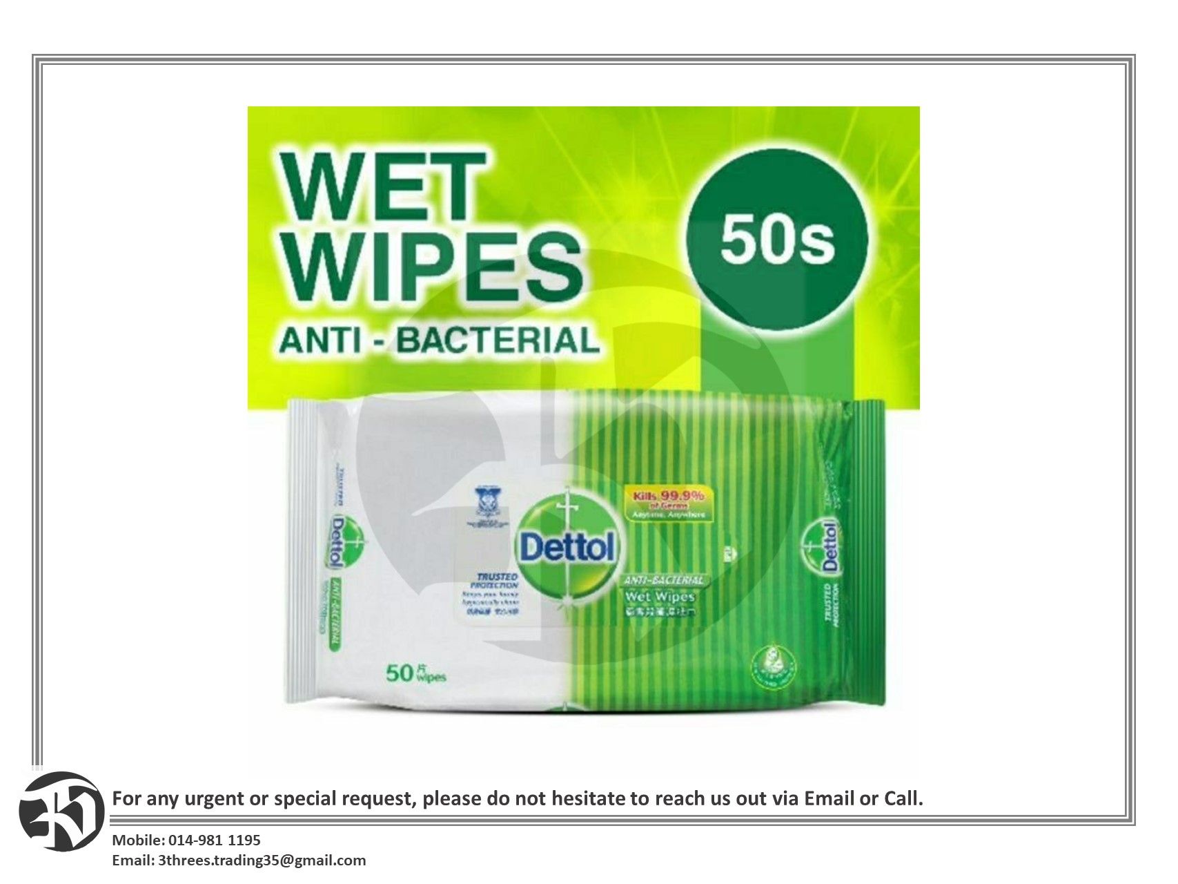 Dettol Wipes 50s (MLC)