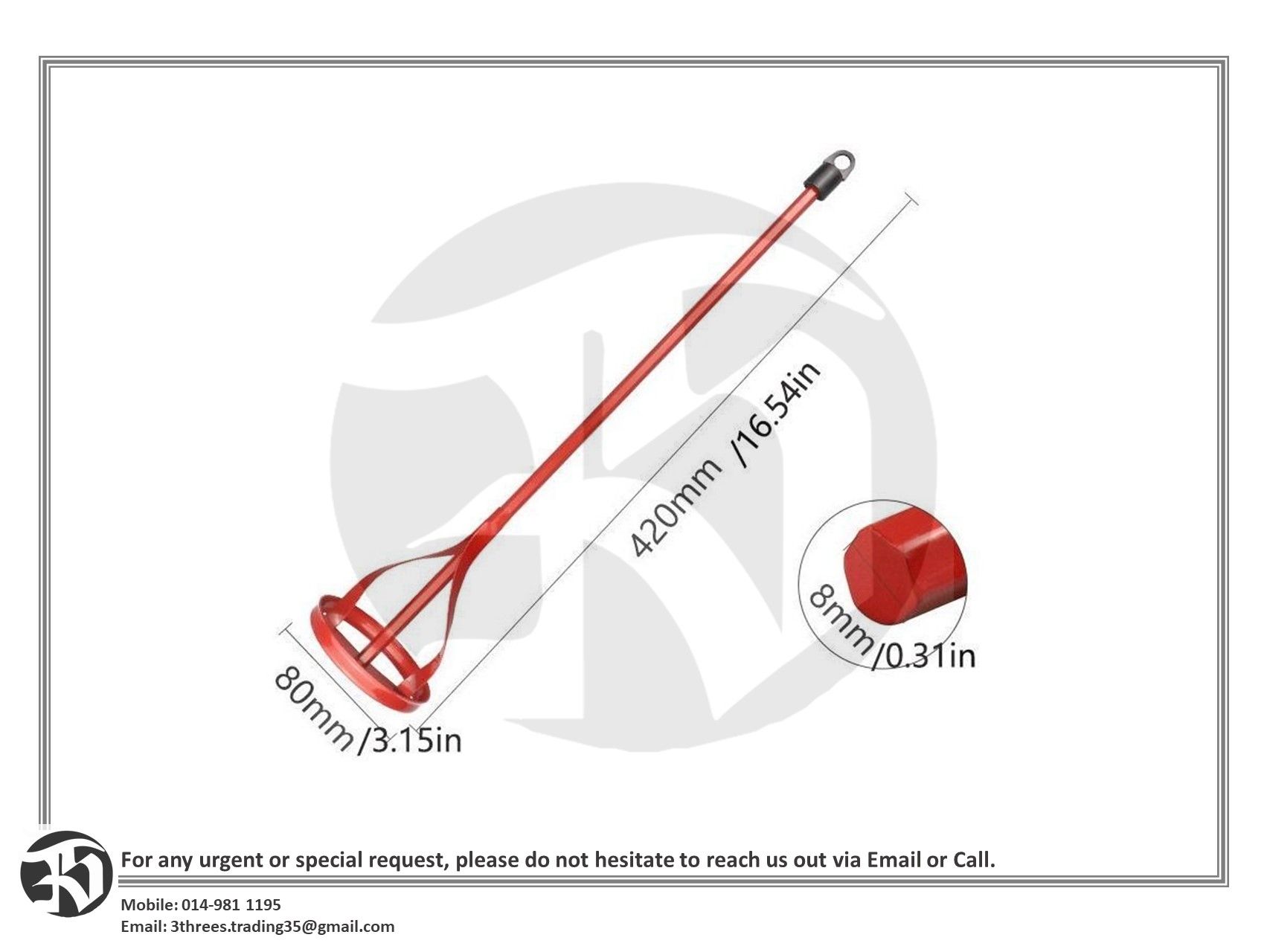Paint Mixer for Drill / Stirring Rod