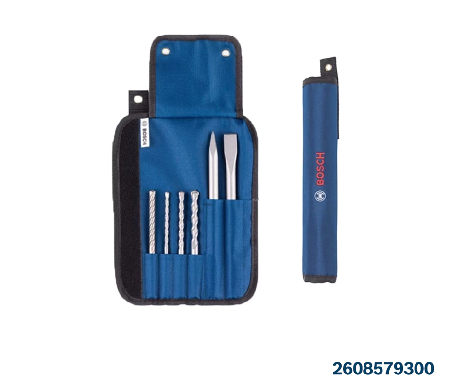 BOSCH 6PCS SDS PLUS DRILL BIT & CHISEL MIXED SET - 2608579300