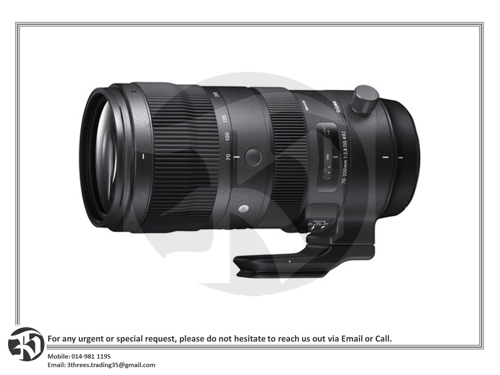 Sigma 70-200mm F2.8 DG OS HSM for Canon EF