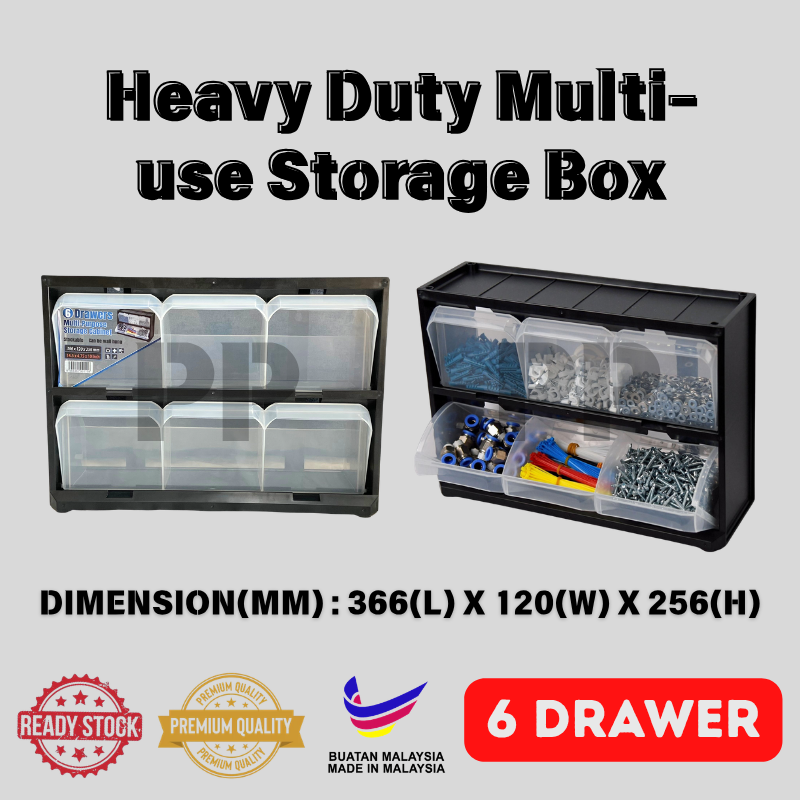 6 drawers