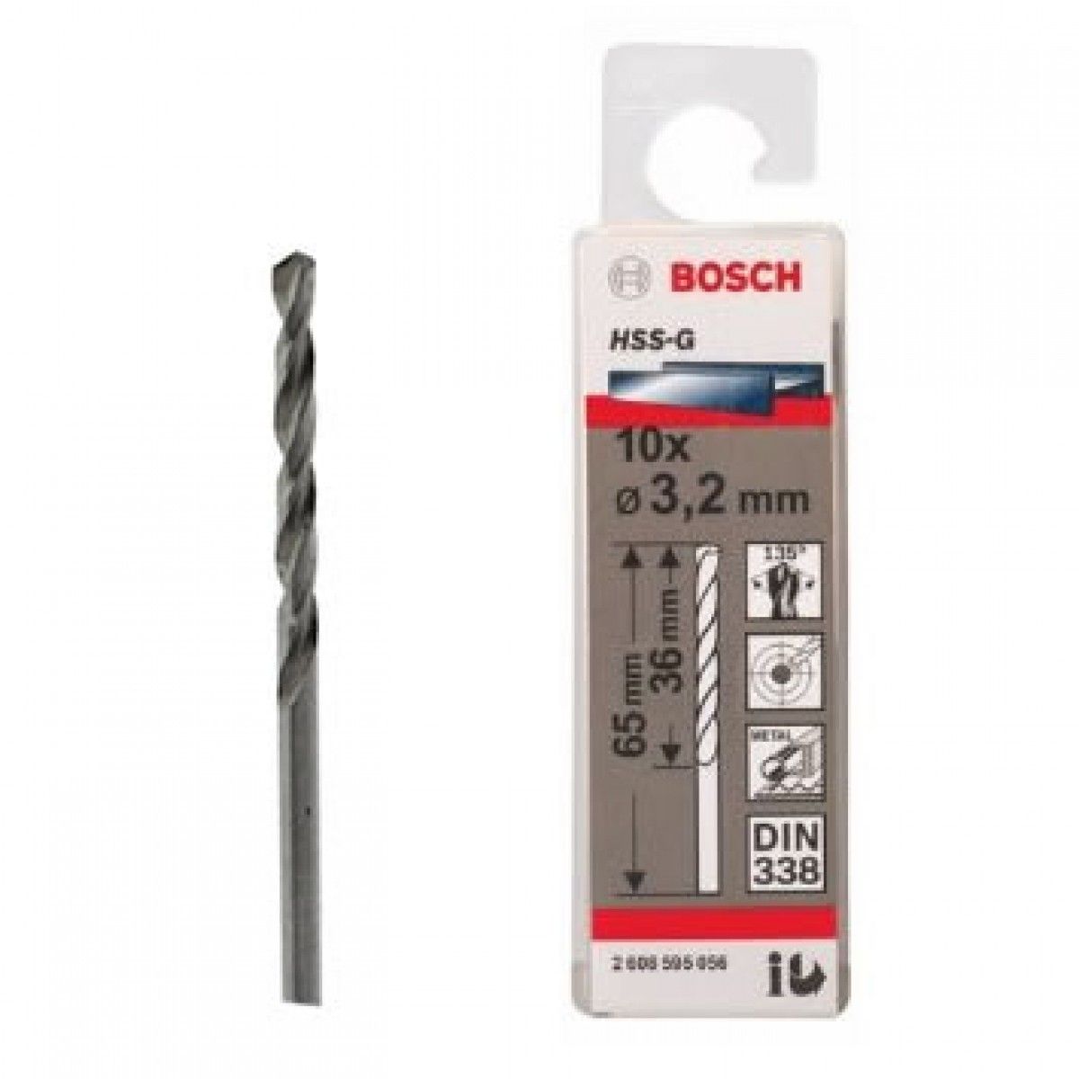 Bosch HSS-G Metal Drill Bit 6mm