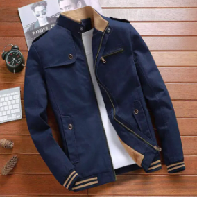 Nanjiren Men Outerwear Male Jacket Men Casual Jacket Denim Jacket Mens Spring Autumn Comfortable and Breathable Fashion Denim Jacket Slim Casual Men's Jackets Clothing
