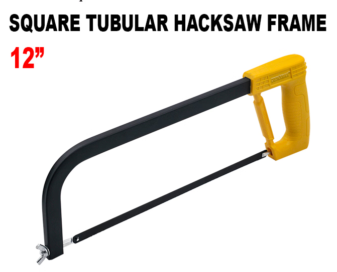 CROWNMAN 12" CROWNMAN SQUARE TUBULAR HACKSAW FRAME WITH PLASTIC HANDLE