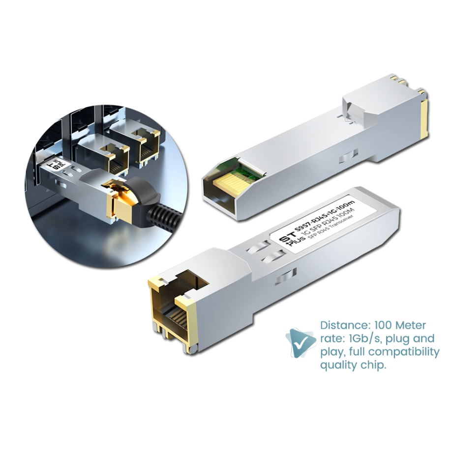 RJ45 1G TRANSCEIVER/RECEIVER MODULE SFP (100M)