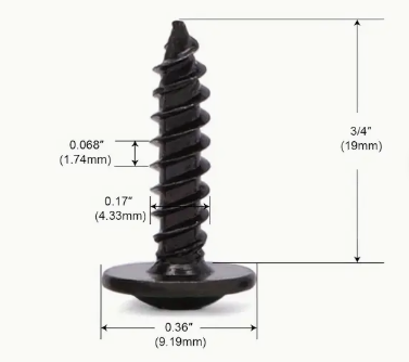 8脳1/2"-2" Black Truss Head Wood Screws - Quick Self-Tapping,