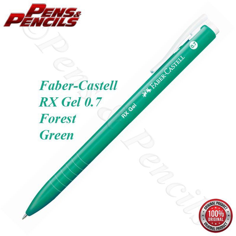 Faber-Castell RX GEL Gel Pen Colour Green 0.7mm - 1 box/10pcs