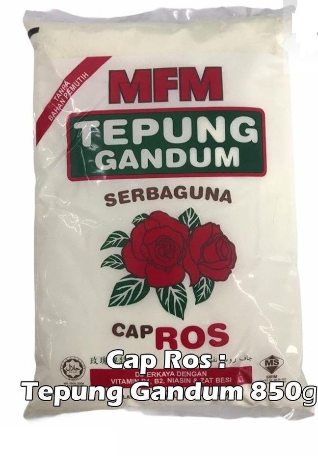Tepung Gandum Cap Bunga Ros 850grm