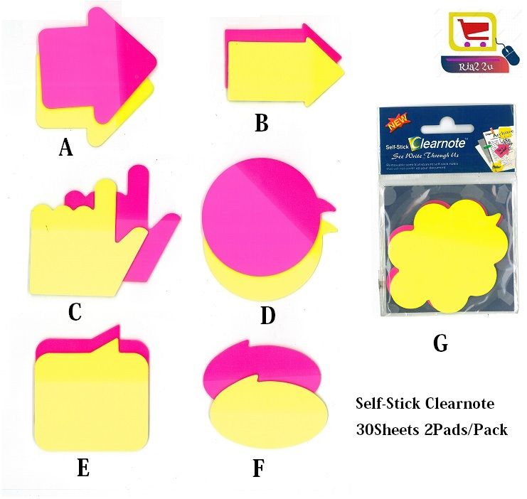 Hopax Stick it Clear Note Sticker / Clearnote Self Stick / Promotion Label