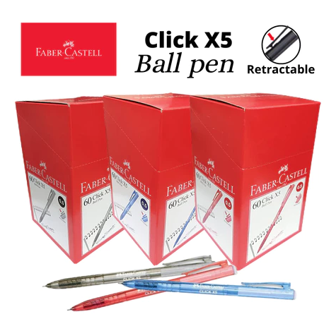 Faber Castell Click X Ball Pen Click X5 0.5mm RED (1PCS)