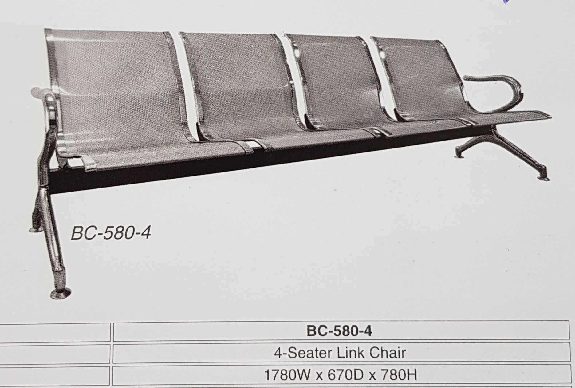 OFFICE METAL LINK CHAIR, BC-580-3 SEATER LINK CHAIR, BC-580-4 SEATER LINK CHAIR / OFFICE CHAIR / LINK CHAIR / METAL LINK CHAIR