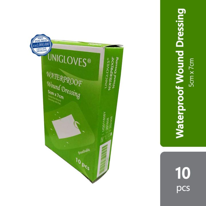 Unigloves Waterproof Wound Dressing Pad 5cmx7cm 10s