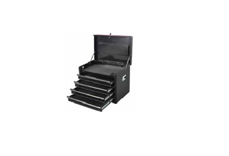 Temo 4 Drawer Industrial Tool Chest - Black - 660 x 432 x 492mm