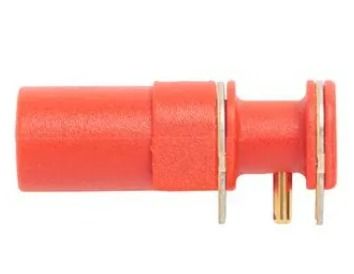 Fluke PJKPL 73099-2 73099-2,r/a 4mm Mounting Safety Jack For Pcb, Red