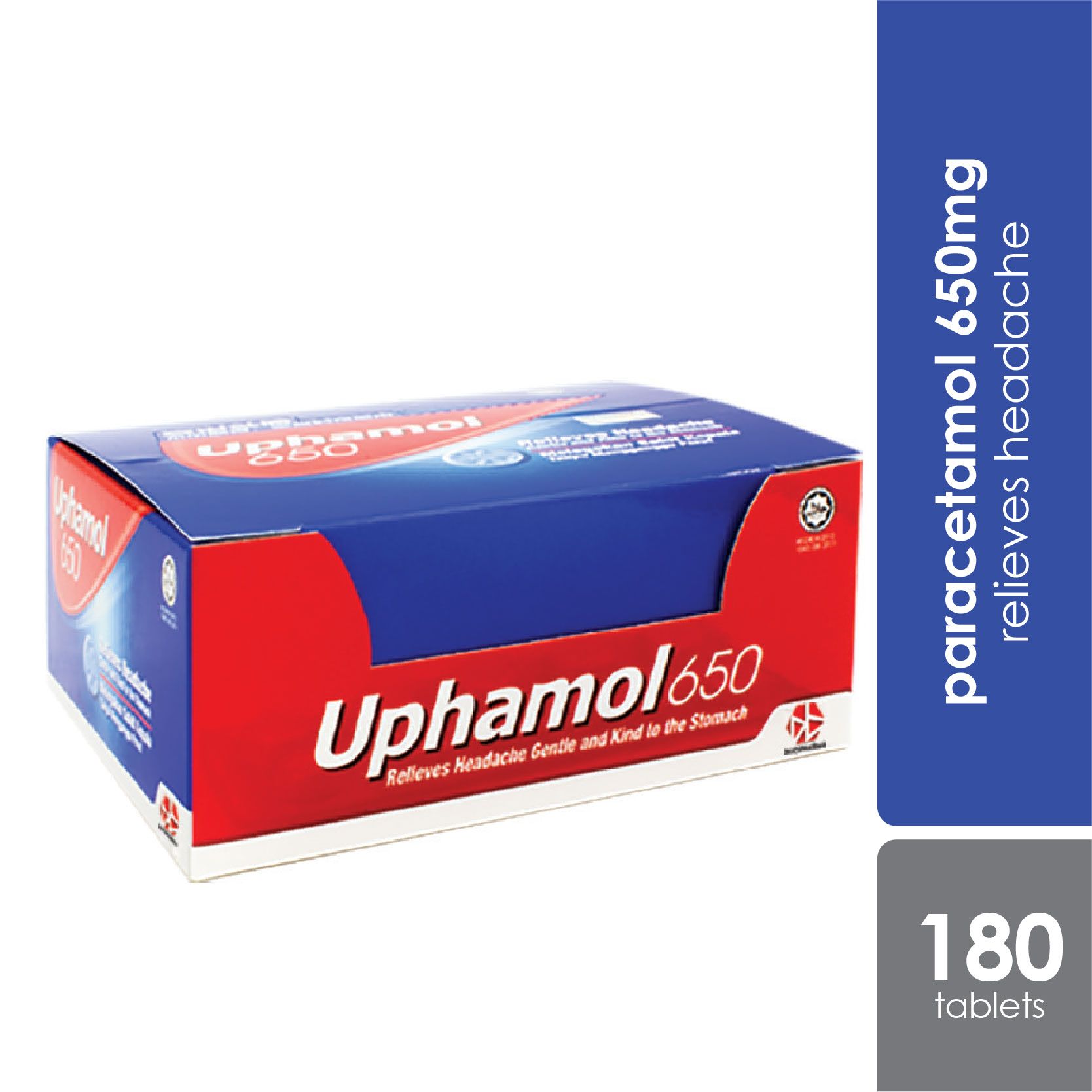Uphamol *Uphamol Paracetamol 650mg Relieves Headache [180s/Box]