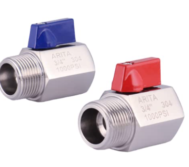 Stainless Steel Mini Ball Valve 1/4" NPT Male to Female